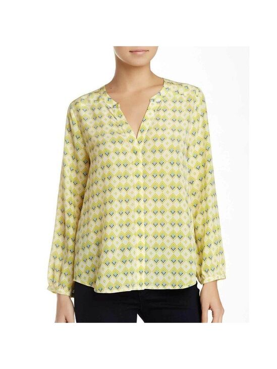 Joie Tops - Joie Acid Lime Print Jaylynn Long Sleeve Blouse S